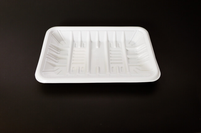Plastic Food Tray 5x7 1/2" White 100/Pack