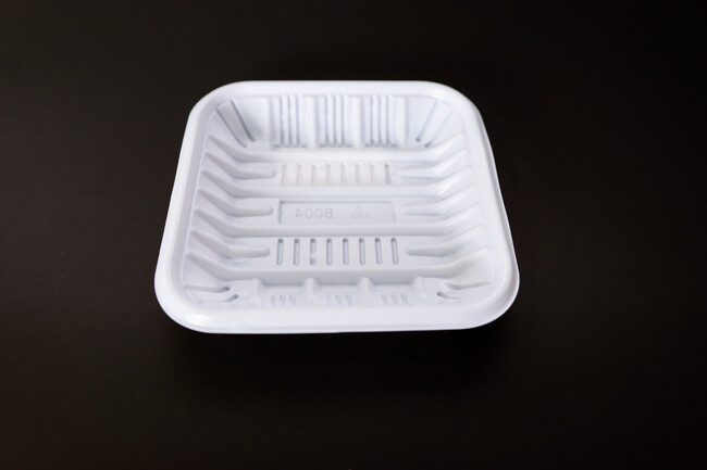 Plastic Food Tray 5 1/2"x5 1/2" White 100/Pack