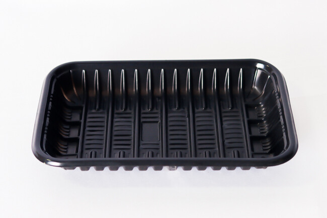 Plastic Food Tray 6 1/2x10" Black 100/Pack