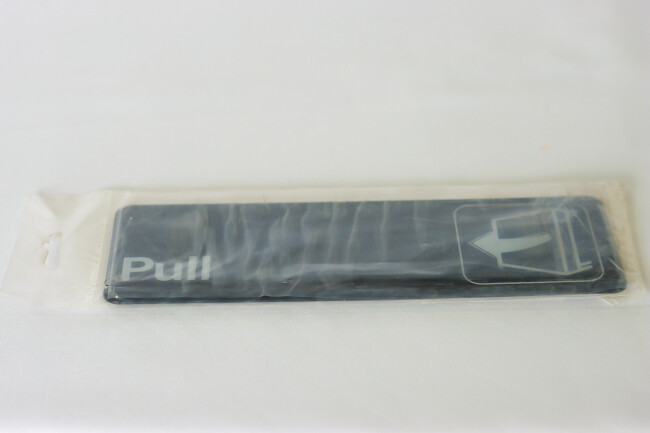 TG 9" X 3" Information Sign With Symbols Pull TG 9" X 3" Information Sign With Symbols Pull