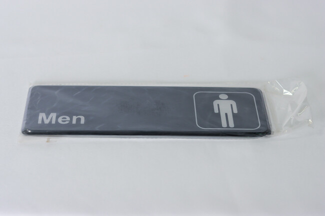 TG 9"x 3" (MEN) Sign With Symbols
