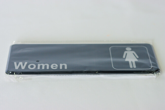 TG Sign w/Symbol Women 9"x3" Black