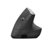 Logitech MX Vertical | Ergonomische Muis | RF-Draadloos + Bluetooth | 4000 DPI | Zwart/Zilver