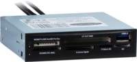 Inter-Tech CI-01 | Interne geheugenkaartlezer | USB 3.2 Gen 1 (5 Gbps) | 3.5&quot; bay | Ondersteunt CF, SD, microSD, MS, xD | Zwart
