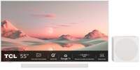 TCL NXTFRAME 55A300W Pro Wit 55&quot; | Ultra HD 4K QLED Smart TV | Draadloze Soundbar en Subwoofer | Google TV + Wifi | HDR10+ | 120Hz