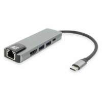 ACT AC7047 | Docking Station | USB-C | Silver