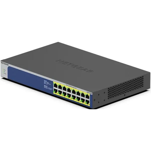 GS516PP-100EUS | 16-poorts Gigabit Unmanaged PoE+ Switch | 260W PoE-vermogen | Plug-and-play