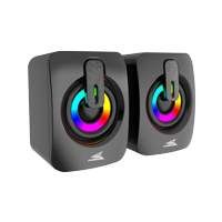 Baracuda SEASHELL Rainbow | 2.0 Stereo Luidsprekerset USB | 2x3000mW | Zwart