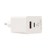 SBOX USB Oplader HC-45 | 45W | USB-A & USB-C (2 Poorten) | Wit SBOX USB Oplader HC-45 | 45W | USB-A & USB-C (2 Poorten) | Wit