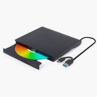 Gembird DVD-USB-031 | Externe DVD-Brander | 8x DVD | 24x CD | USB-C &amp; USB 3.1 | Slimline | Zwart