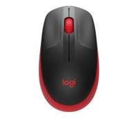 Logitech M190 | Draadloze Muis | Links- en Rechtshandig | RF | 1000 DPI | Zwart/Rood