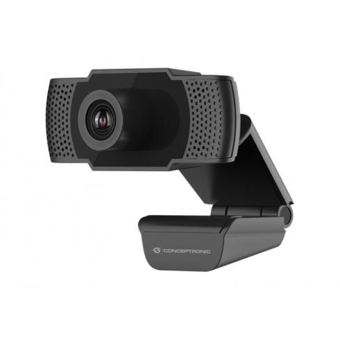 Conceptronic AMDIS01B AMDIS 1080P Full HD Webcam with Microphone, 2 MP, 1080p, 30 fps, H.264