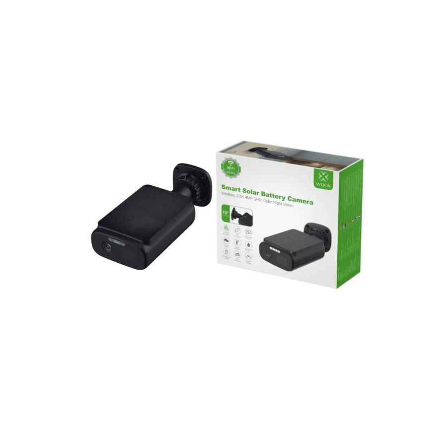 WOOX R8482 Smart Solar Camera, Wi-Fi 2.4 Ghz, 1/2.7&quot; 4 MP, 2560*1440p, MicroSD, IP67, White
