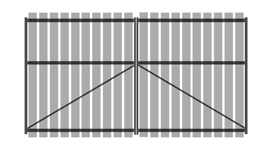 Double Gate Frame, Size: 0.9m