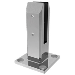 Glass Spigot Square Base-plated Incl. Cover Plate