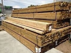 Rough pine Rails H3, Size: 100x38 x 4.8m