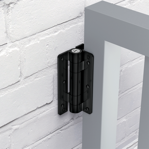 Kwik Fit Black Aluminium Wall/Post Hinge
