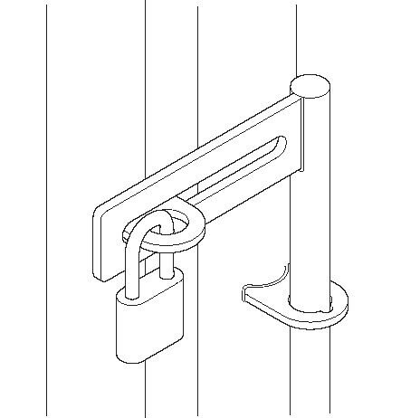 Drop Bolt, Flag Pin, 900mm x 16 dia, Gal