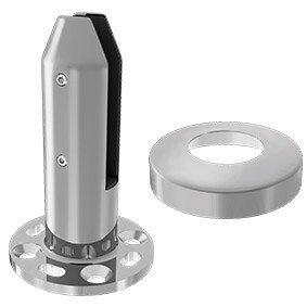 Glass Spigot Round Base Plated Incl. Domical Cover