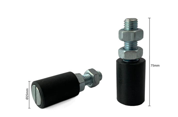 Buffer Roller Single Black, Size: 60/40
