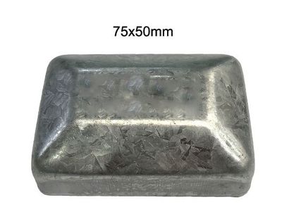 Rect. Cap Galvanised 75x50