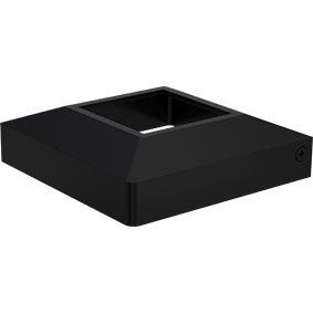 Domical Cover to suit base plate Glass Post BLACK, Size: 100x100