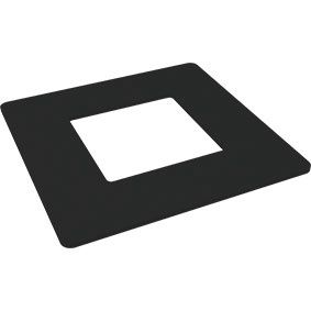 Glass Collar Flat to suit 50mm square post, Colour: Black