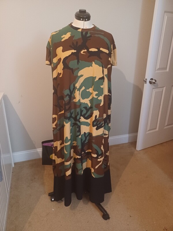 Classic Maxi Dress Camo Print