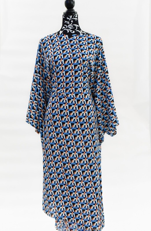 Signature Belted Kaftan Print Dress