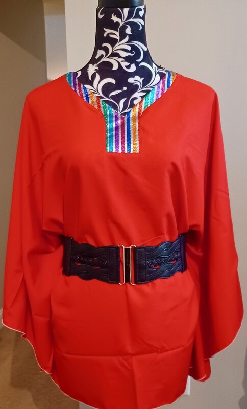 Signature Keyhole  Butterfly Top-Red