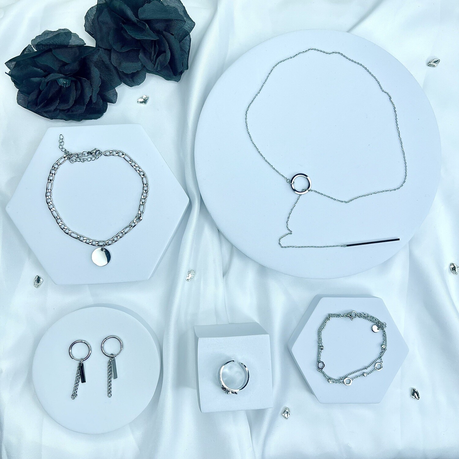 Composition de Bijoux Céline - Couleur Argent