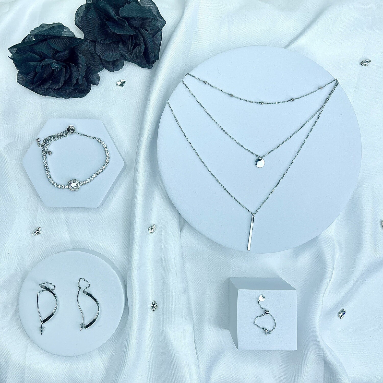 Composition de Bijoux Henrinna - Couleur Argent