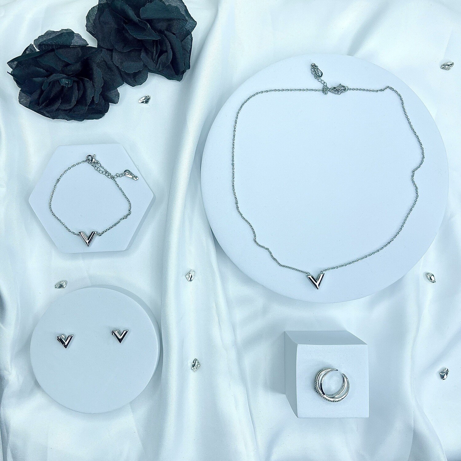 Composition de Bijoux Thérèsa - Couleur Argent