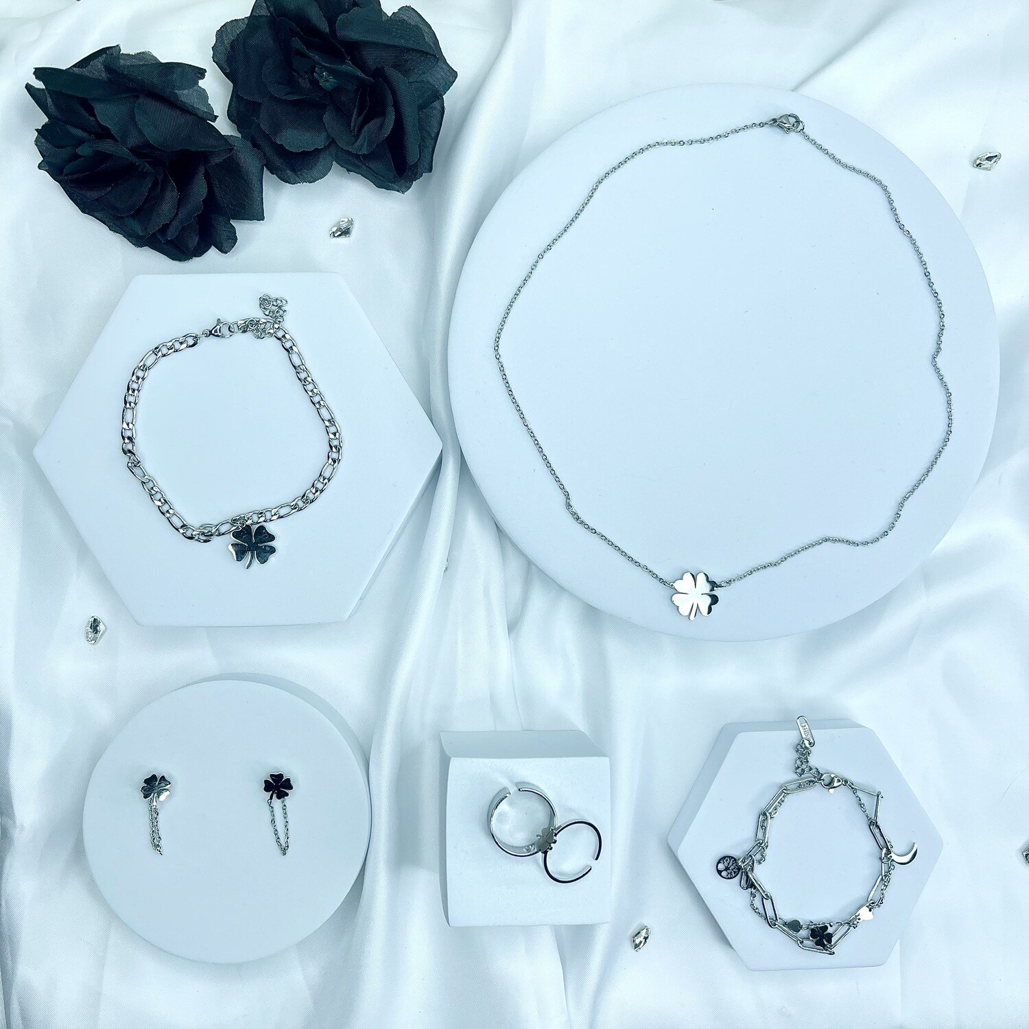 Composition de Bijoux Stella - Couleur Argent