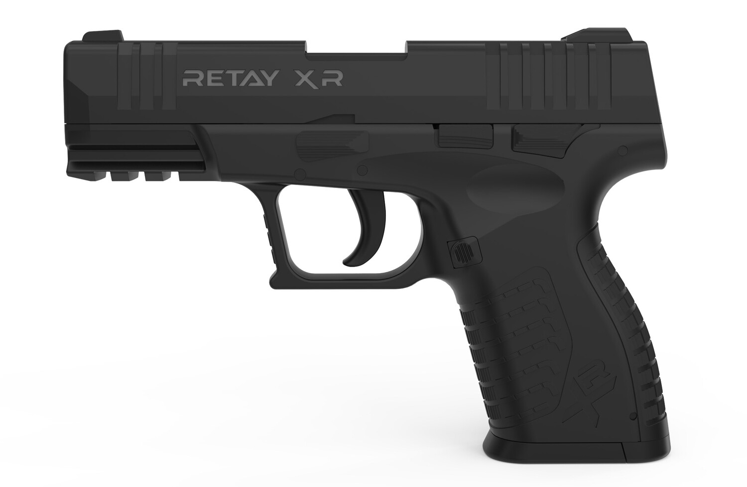 Retay XR 9mm Semi-Auto Blank and Pepper Rounds Gun- black