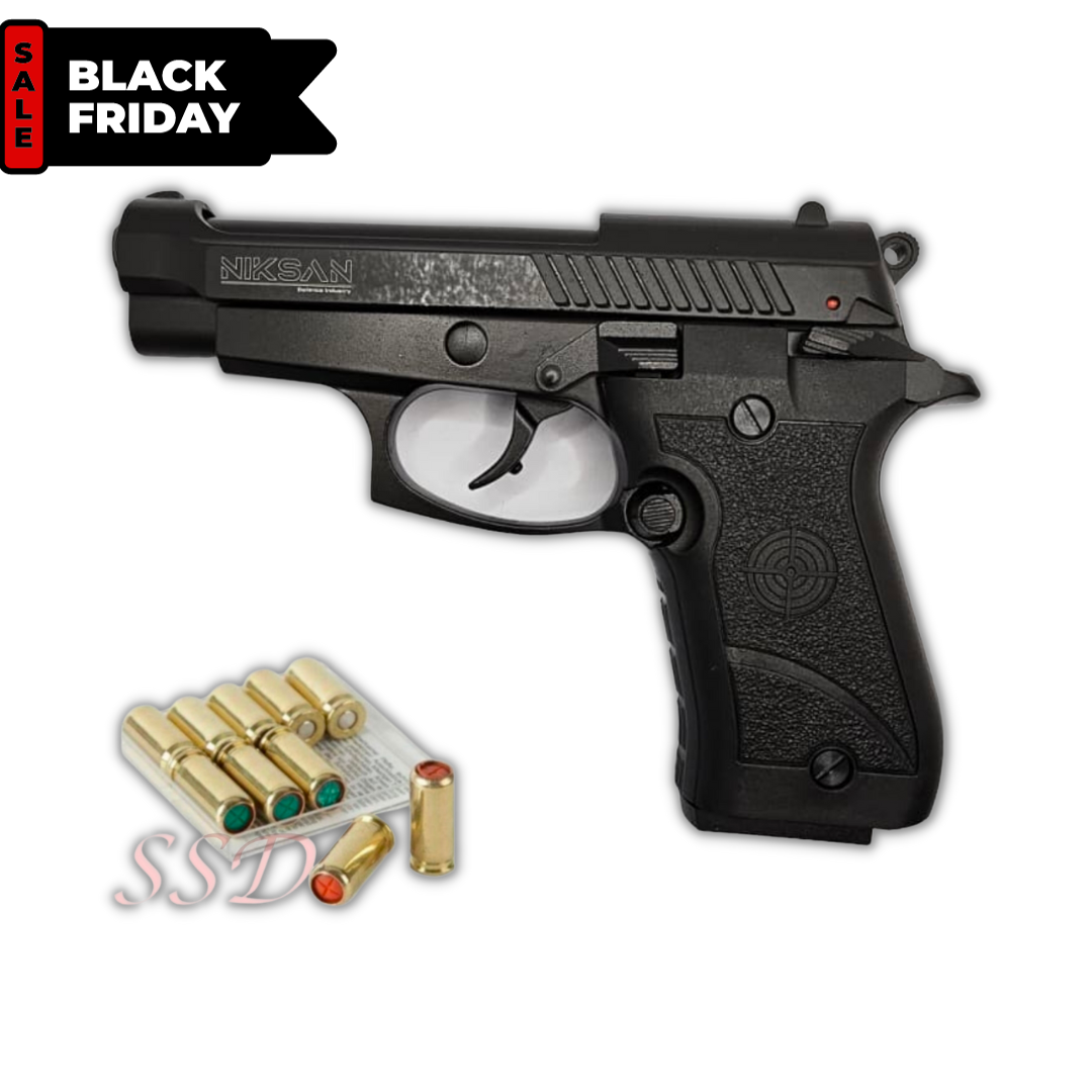 Niksan BP84 Blank Firing 9mm P.A.K - Black +10 Blank Bullets & Holster