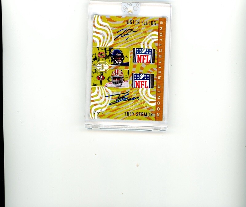 2021 Panini Illusions Justin Fields Trey Sermon 1/1 RPA NFL Logo