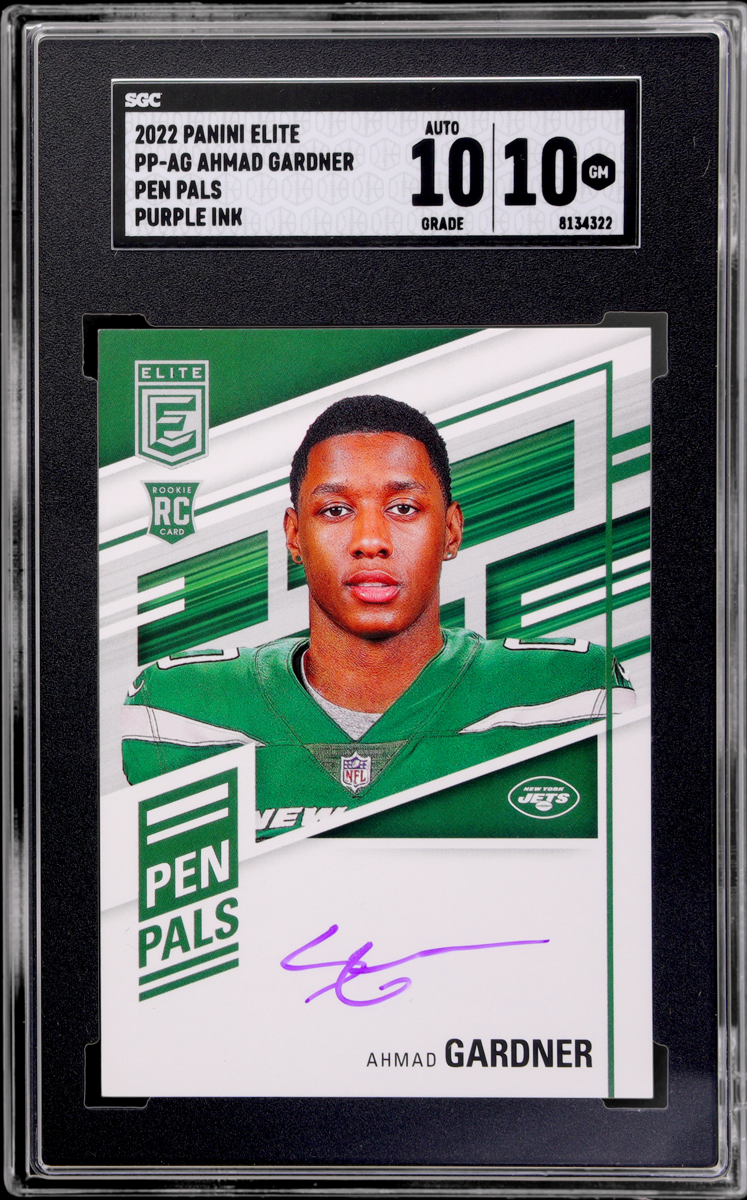 2022 Elite Pen Pals Purple Ink Autograph Ahmad Sauce Gardner 28 SGC 10