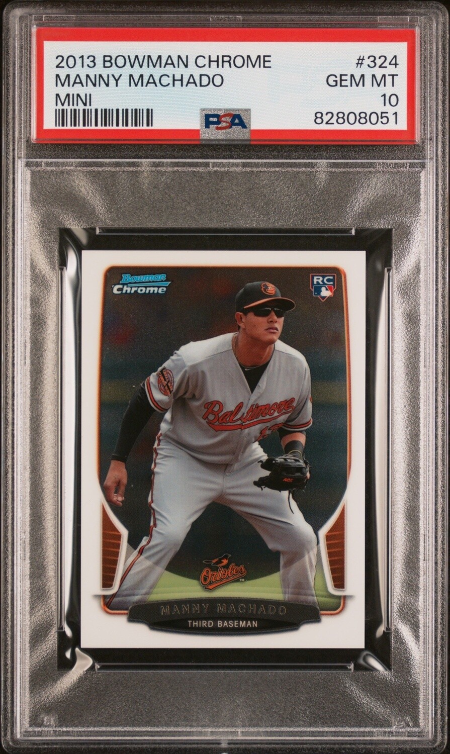 2013 Bowman Chrome Mini Manny Machado #324 RC PSA 10