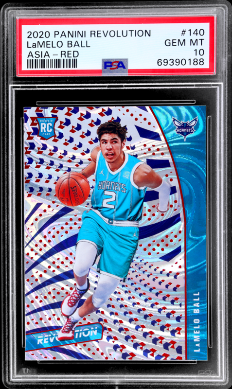2020 Panini Revolution Asia Red Lamelo Ball Rookie RC #140 PSA 10