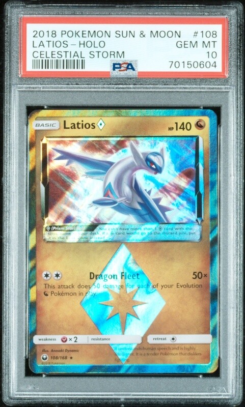 2018 Pokemon Sun and Moon Celestial Storm Holo Latios Prism Star #108 PSA 10