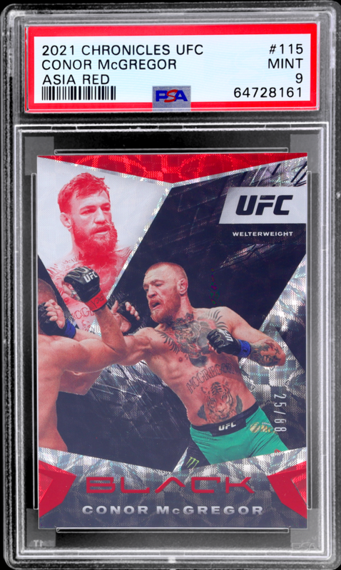 2021 Panini Chronicles UFC Black Asia Red Conor Mcgregor #115 /88 PSA 9