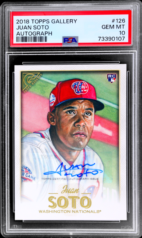 2018 Topps Gallery Autograph Juan Soto Rookie RC #126 PSA 10