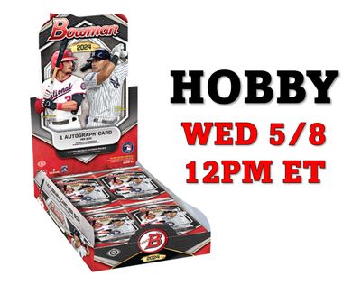 Break #105 - 2024 Bowman Baseball Full Hobby 12 Box Case - Wednesday, 5/8 12:00PM