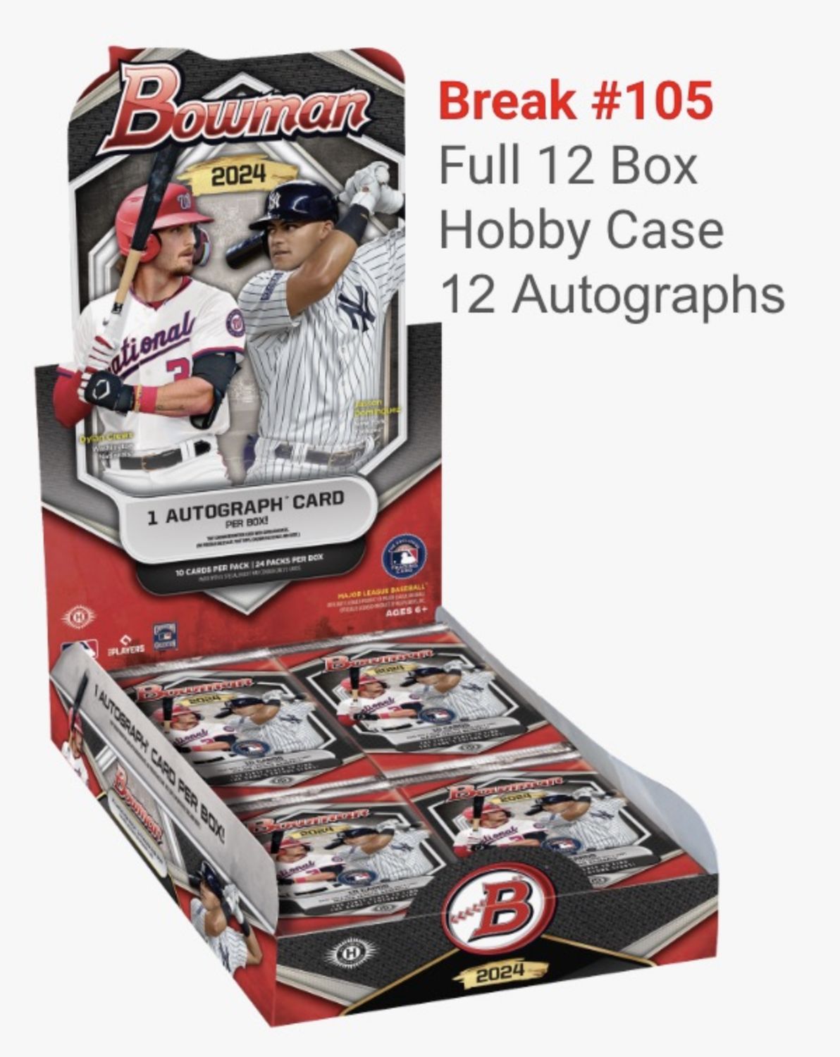 Break #105 - 2024 Bowman Baseball Full Hobby 12 Box Case - Thursday, 5/8 2:00PM, MLB Teams: Detroit Tigers