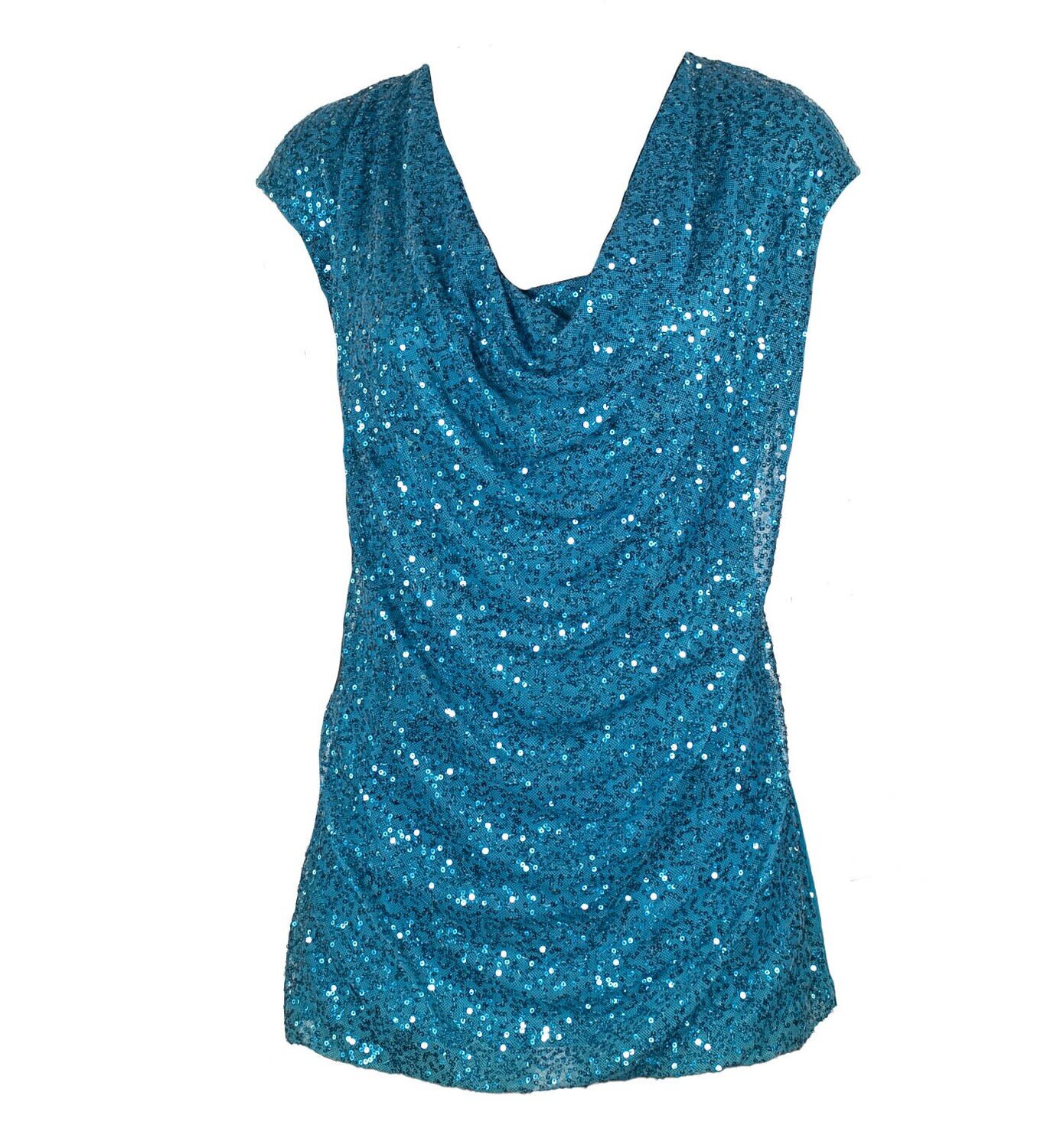 Blusa con lentejuelas verde mar