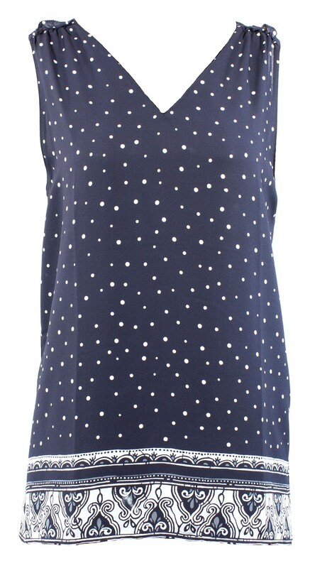 Blusa azul estampados