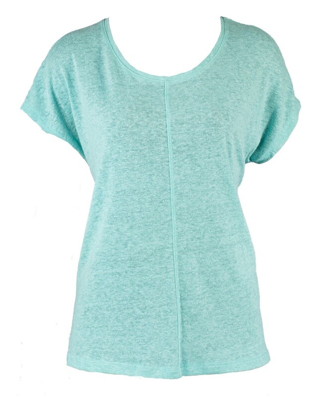 Blusa manga corta aqua