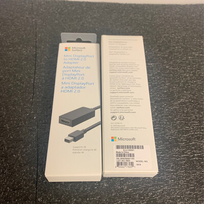 Microsoft Surface Mini Display Port To HDMI 2 Adapter 4K Support - New Retail