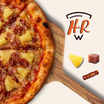 Hawaiian with Bacon Pizza